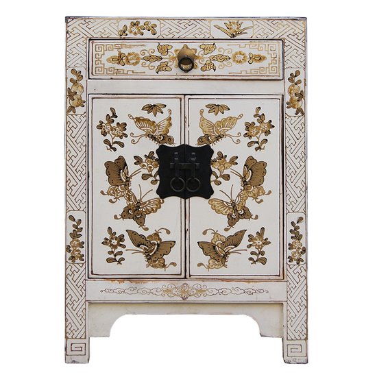 Тумба Chinese Painting Butterflies White