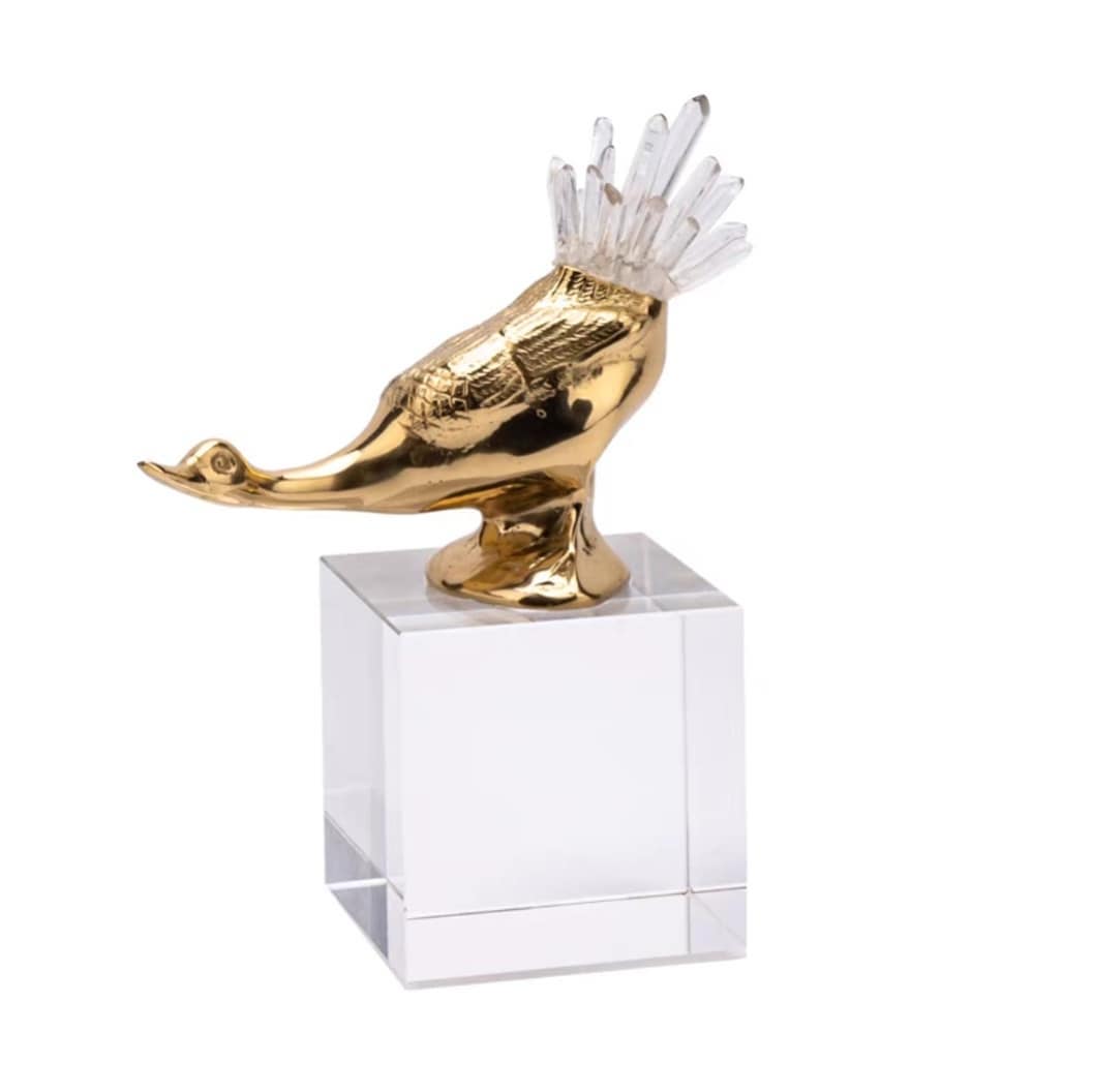 Фигурка Уточка с горным хрусталем на подставке