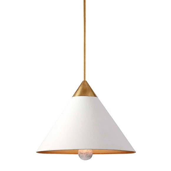 Люстра Cleo Pendant Brass & White designed by Kelly Wearstler