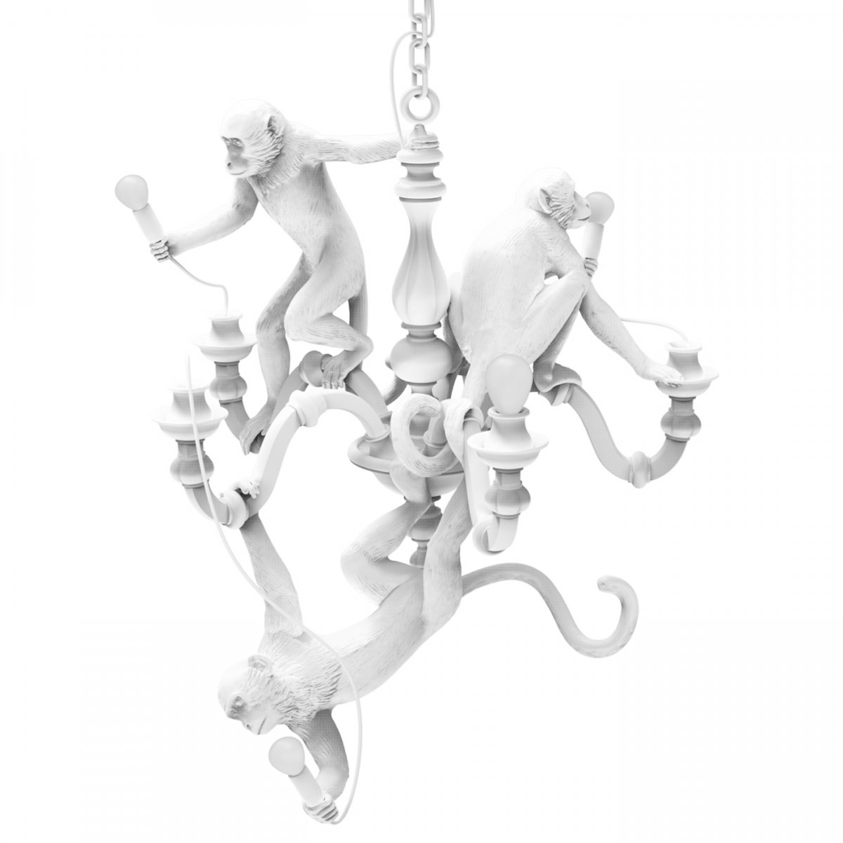 Люстра Seletti Monkey Chandelier White designed by Marcantonio Raimondi Malerba