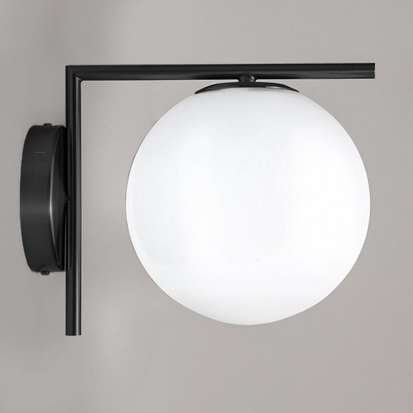 IC Lighting Flos white ball IC C/W Black designed by Michael Anastassiades