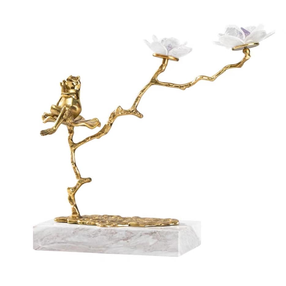 Статуэтка Денежная лягушка на подставке мрамора