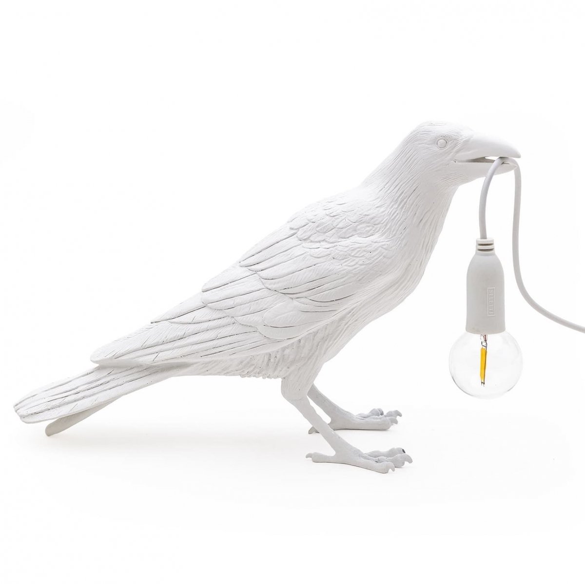 Настольная лампа Seletti Bird Lamp White Waiting designed by Marcantonio Raimondi Malerba