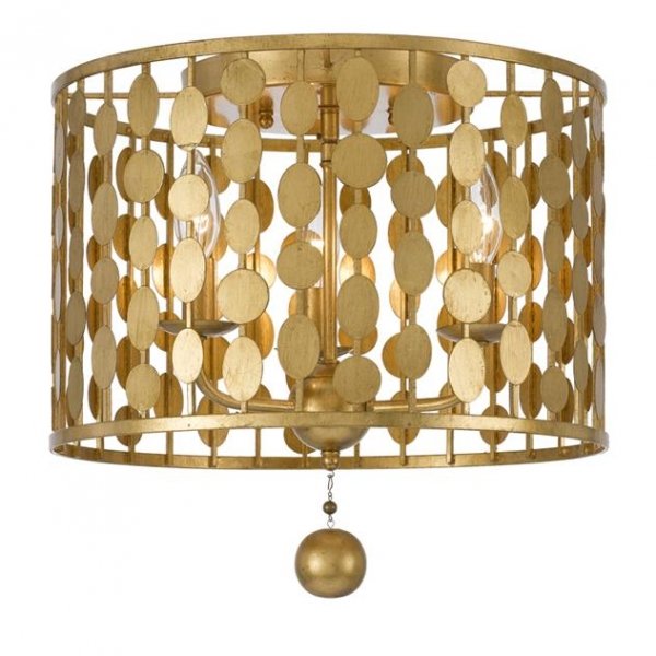 Потолочный светильник Crystorama Layla Light Antique Gold Ceiling Mount top