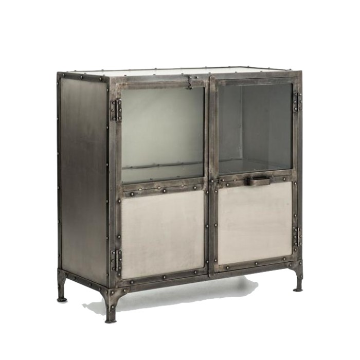Комод Industrial Steampunk Nickel 2 Door Cabinet