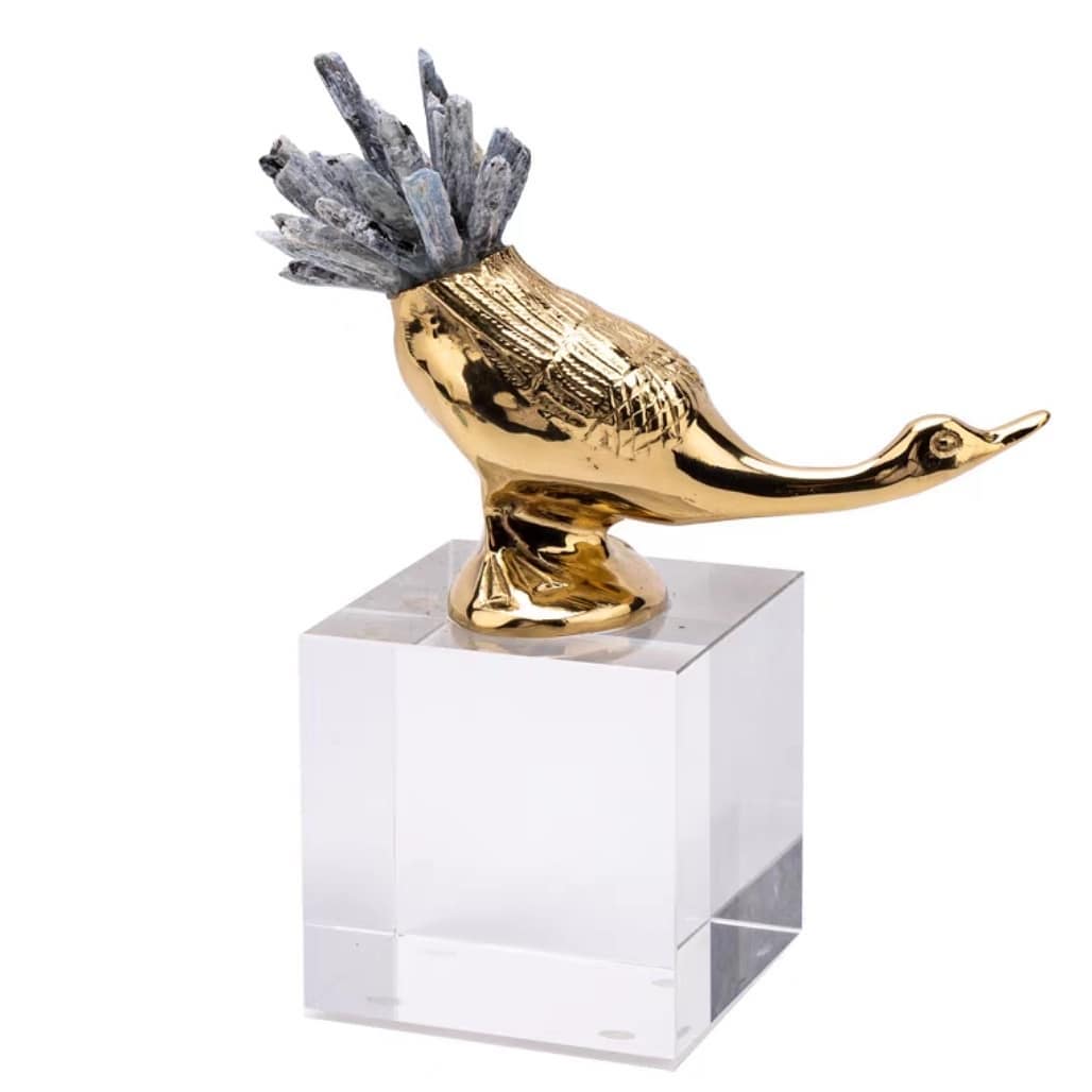 Фигурка Уточка с селенитом на подставке