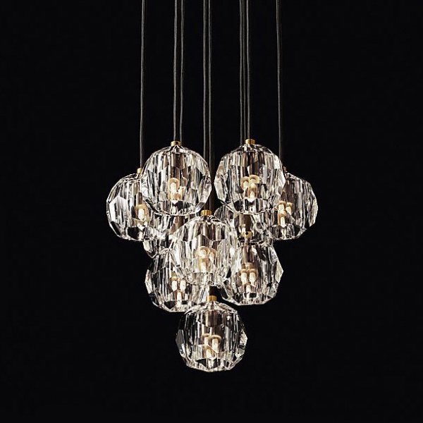 Люстра RH Boule De Cristal Round Cluster Chandelier 10
