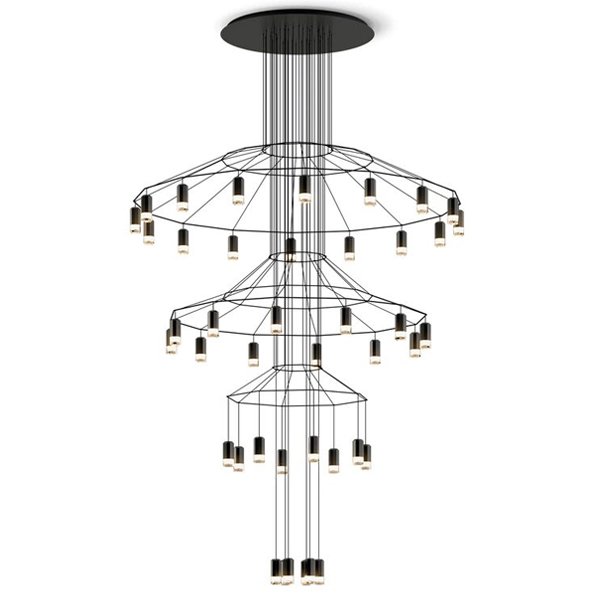 Люстра Vibia Wireflow Chandelier 0378 LED Suspension 42 lamp designed by Jordi Vilardell