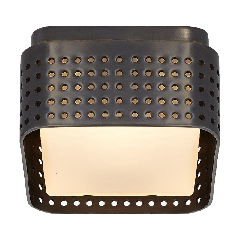 PRECISION Petite Flush Mount Black designed by Kelly Wearstler