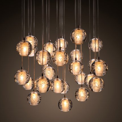 Люстра Bocci 14 Round Chandelier Led Crystal Glass designed by Omer Arbel