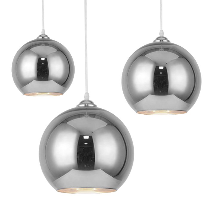 Подвесной светильник SILVER mirror shade modern pendant  designed by Tom Dixon