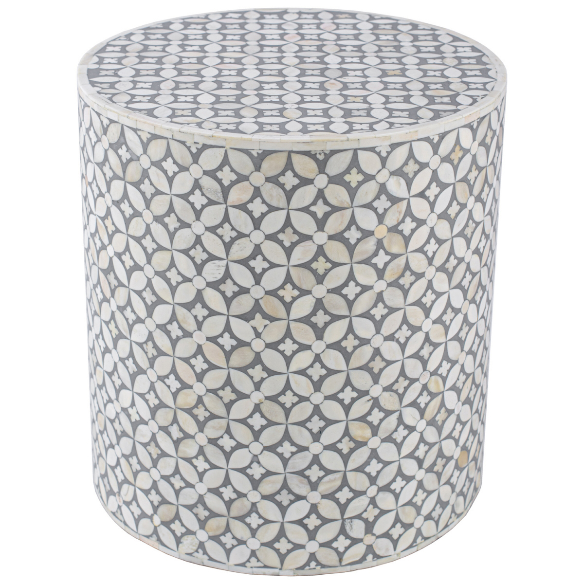 Табурет BONE INLAY Modern Round bone Inlay Geometry Design Stool