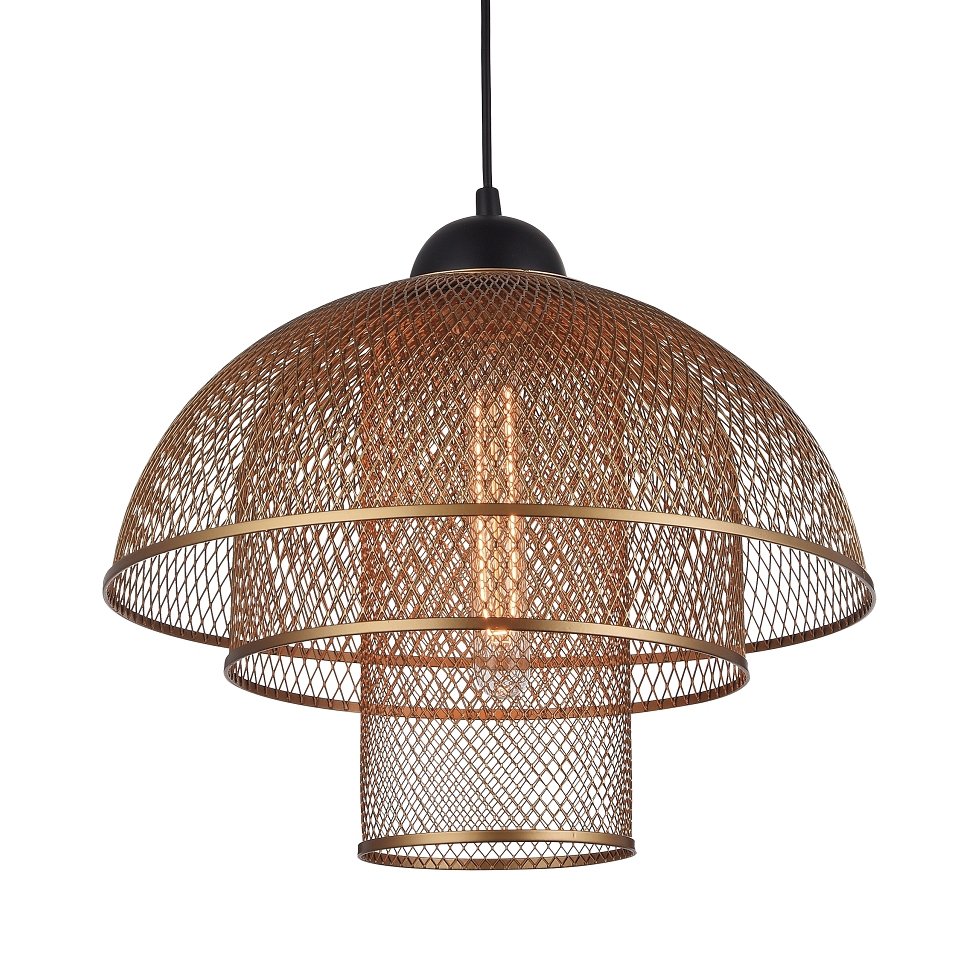 Подвесной светильник Loft Grid Pendant Skirt Gold