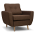 Кресло Dublin Armchair коричневая шерсть
