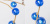 Люстра 8-GLOBE CHERRYBOMB CHANDELIER blue Люстра 8-GLOBE CHERRYBOMB CHANDELIER blue