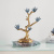 Статуэтка Японская сосна из селенита на подставке флюорита
