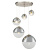 Светильник подвесной Mirror Ball Silver 5 плафонов designed by Tom Dixon in 2003