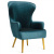 Кресло Wingback Dining Chair turquoise velor Кресло Wingback Dining Chair turquoise velor