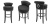 Барный стул Eichholtz Bar Stool Sophia Loren Black Барный стул Eichholtz Bar Stool Sophia Loren Black