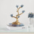 Статуэтка Японская сосна из селенита на подставке флюорита