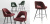 Полубарный стул Eichholtz Counter Bar Stool Avorio Bordeaux