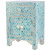 Тумба Ocean Blue Bone Inlay Bedside Cabinet 1 DRAWER