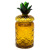Ваза с крышкой Pineapple Transparent Amber M