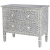 Комод серый отделка кость BONE INLAY CHEST OF 2 DRAWER Комод серый отделка кость BONE INLAY CHEST OF 2 DRAWER