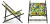 Стул Seletti Heritage Foldable Deckchair Parrots