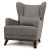 Кресло Malta Armchair серый велюр Кресло Malta Armchair серый велюр