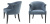 Кресло Eichholtz Chair Margaux blue Кресло Eichholtz Chair Margaux blue
