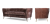 Диван трехместный Flatter brown