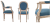Стул French chairs Provence Blue ArmChair