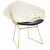 Кресло Bertoia Diamond Chair Gold designed by Harry Bertoia Кресло Bertoia Diamond Chair Gold designed by Harry Bertoia