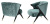 Кресло Eichholtz Chair Pavone Aegean Green