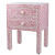 Розовая прикроватная тумба BONE INLAY BEDSIDE CABINET Розовая прикроватная тумба BONE INLAY BEDSIDE CABINET
