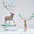 Статуэтка Олень бронзовый  с кристаллами флюорита
