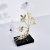 Статуэтка Женьшень в кварце и аметисте на подставке