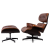 Кресло Eames Lounge Chair & Ottoman brown designed by Charles and Ray Eames