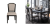 Стул CHAISE NOIRE EN TISSU ET HEVEA BRUGES