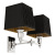 Бра Wall Lamp Lexington Double Nickel+Black