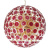Murano Red Disco Glass Sputnik Chandelier Vistosi