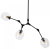 Люстра Сrumpled Glass Bubble Chandelier Black 3 плафона