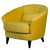 Amour Curved Back Velvet Chair Yellow Amour Curved Back Velvet Chair Yellow