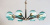 Люстра Thalia chandelier Blue glass