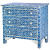 Комод синий орнамент кость Insignia Bone Inlay 3 Drawer Chest Комод синий орнамент кость Insignia Bone Inlay 3 Drawer Chest