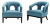 Кресло Eichholtz Chair Adam Turquoise